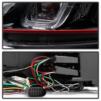 Thumbnail for Spyder Volkswagen Golf / GTI 10-13 Version 3 Projector Headlights - Black PRO-YD-VG10V3R-DRL-BK