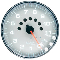 Thumbnail for Autometer Spek-Pro Gauge Tachometer 5in 11K Rpm W/Shift Light & Peak Mem Silver/Chrome
