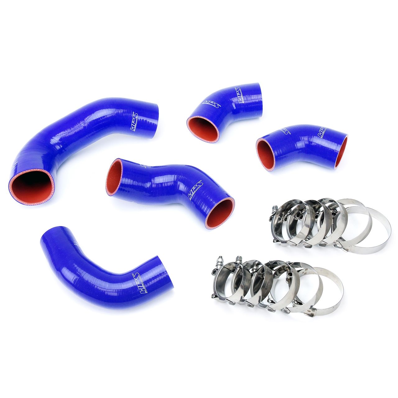 HPS Blue Reinforced Silicone Intercooler Hose Kit for Mitsubishi 03-07 Lancer EVO 8 9 MR US-Spec