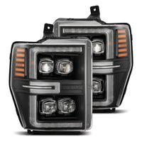 Thumbnail for AlphaRex 08-10 Ford F250-550 NOVA-Series LED Projector Headlights Black w/Activ Light/Seq Signal