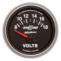 Thumbnail for Autometer Sport-Comp II 52mm 8-18 Volt Short Sweep Electronic Voltmeter