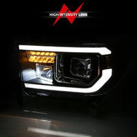 Thumbnail for ANZO 2007-2014 Toyota Tundra Projector Light Bar H.L Black Amber(Led High Beam) (Halogen Version)