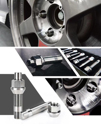 Thumbnail for Wheel Mate Titanium Wheel Stud Conversion (Raw Ti) - M14x1.25 to M14x1.5 - 74mm - 60deg Lug Nut