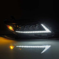 Thumbnail for AlphaRex 2011+ Toyota Sienna NOVA LED Proj Headlights Plank Style Black w/Activ Light/Seq Signal/DRL
