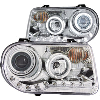 Thumbnail for ANZO 2005-2010 Chrysler 300C Projector Headlights w/ Halo Chrome (CCFL) G2