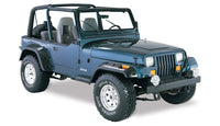 Thumbnail for Bushwacker 87-95 Jeep Wrangler Cutout Style Flares 4pc Cutting Optional Not Renegade - Black