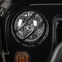 Thumbnail for Rugged Ridge 07-18 Jeep Wrangler JK Black Elite Pivotal Headlight Euro Guard
