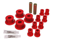 Thumbnail for Energy Suspension 65-72 Dodge Charger (w/ 2in Main Eye) Red Rear Leaf Spring Bushing Set