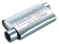 Thumbnail for Borla Universal Pro-XS Muffler Oval 3in Inlet/Outlet Offset/Offset Notched Muffler