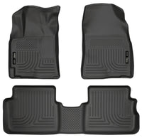 Thumbnail for Husky Liners 09-12 Toyota Corolla/Matrix/Pontiac Vibe (FWD) WeatherBeater Combo Black Floor Liners