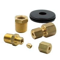 Thumbnail for Autometer 1/8in NPTF Compression to 1/8in Line Brass Fitting Kit