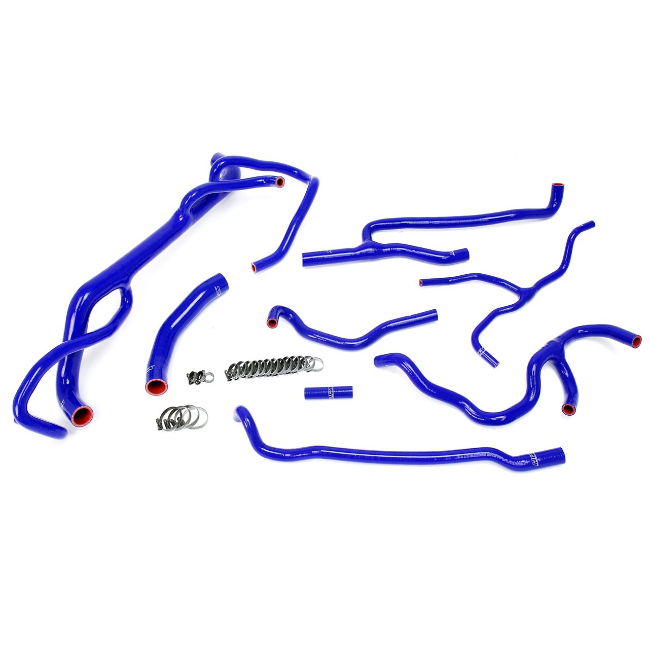 HPS Blue Reinforced Silicone Radiator + Heater Hose Kit Coolant for Chevy 16-17 Camaro SS Coupe 6.2L V8