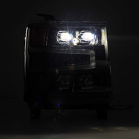 Thumbnail for AlphaRex 16-18 Chevy 1500HD NOVA-Series LED Proj Headlights BK w/Actv Lgt/SeqSig & DRL (Req 810023)