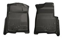 Thumbnail for Husky Liners 08-10 Ford SuperDuty Regular/Super/Crew Cab WeatherBeater Black Floor Liners