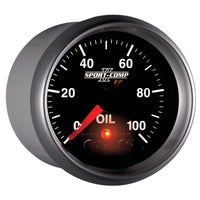 Thumbnail for Autometer Sport-Comp II 52.4mm 0-100 PSI Oil Pressure Peak & Warn w/ Electronic Control Gauge