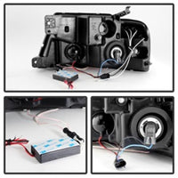 Thumbnail for Spyder Ford F150 04-08 Projector Headlights Version 2 CCFL Halo LED Blk PRO-YD-FF15004-CCFL-G2-BK
