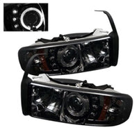 Thumbnail for Spyder Dodge Ram 1500 94-01 94-02 Projector Headlights LED Halo LED Smke PRO-YD-DR94-HL-AM-SMC