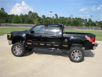 Thumbnail for N-Fab Nerf Step 07-13 Chevy-GMC 1500 Crew Cab 5.7ft Bed - Gloss Black - Bed Access - 3in