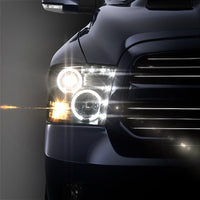 Thumbnail for Spyder Dodge Ram 1500 09-14 Projector Headlights Halogen- CCFL Halo LED - Blk PRO-YD-DR09-CCFL-BK