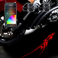 Thumbnail for XK Glow Curb FX Bluetooth XKchrome App Waterproof LED Projector Welcome Light Tatoo Style 2pc