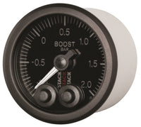 Thumbnail for Autometer Stack 52mm -1 to +2 Bar (Incl T-Fitting) Pro-Control Boost Pressure Gauge - Black
