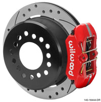 Thumbnail for Wilwood Chevrolet 7-5/8in Rear Axle Dynapro Disc Brake Kit 11in Drilled/Slotted Rotor -Red Caliper