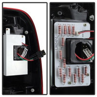 Thumbnail for Spyder 97-03 Ford F150 Stylsd. F250 V3 Light Bar LED Tail Lights - Red/Clr ALT-YD-FF15097V3-LBLED-RC