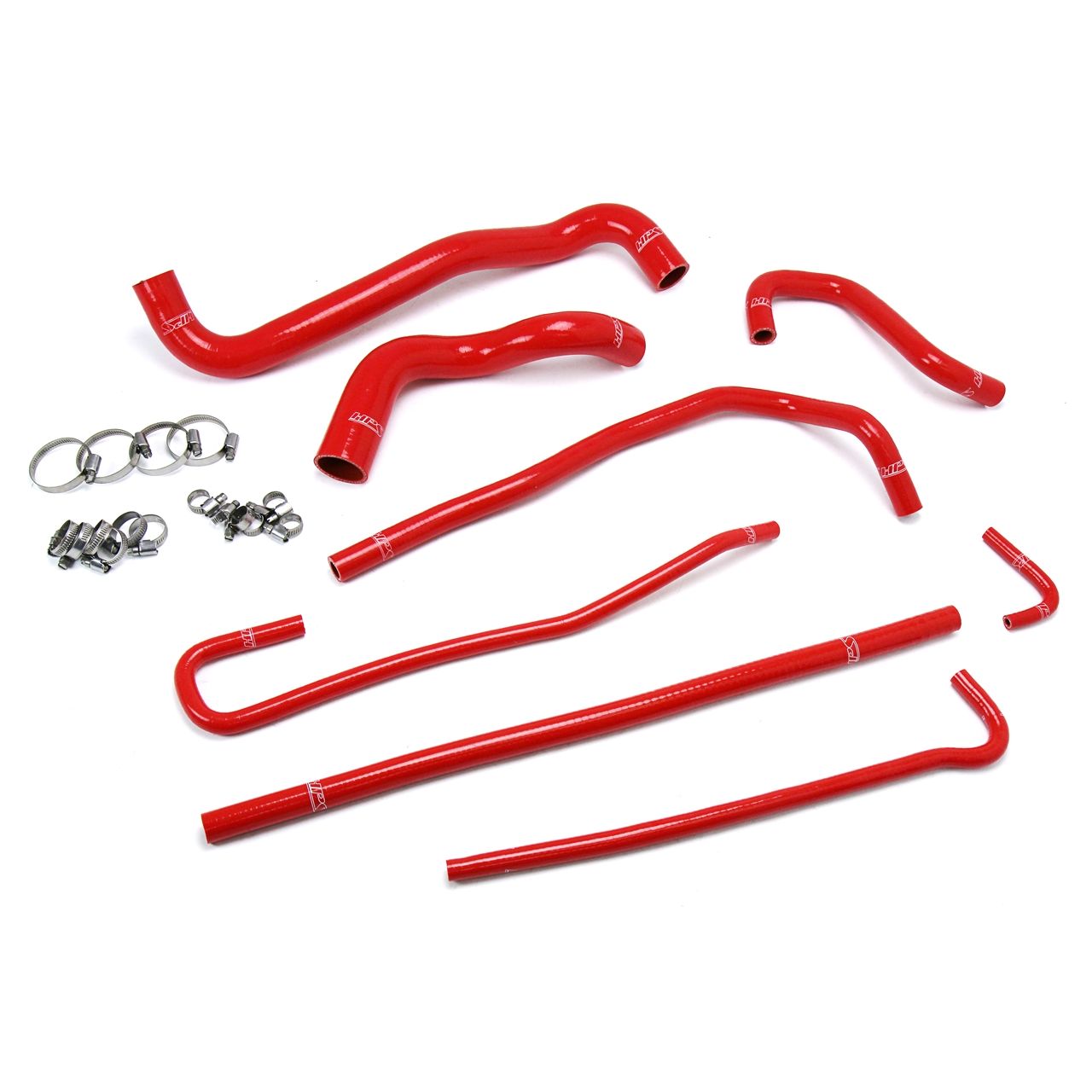 HPS Reinforced Red Silicone Radiator + Heater Hose Kit Coolant for Chevy 97-04 Corvette 5.7L V8