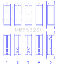 Thumbnail for King Chevrolet 151/153 (Size STD) Main Bearing Set