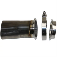 Thumbnail for Granatelli 3in Round to 3in Oval Exhaust Pipe Adapter w/V-Band Connection
