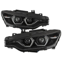 Thumbnail for Spyder 12-14 BMW F30 3 Series 4DR Projector Headlights - Black PRO-YD-BMWF3012-AFSHID-BK