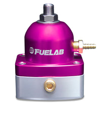 Thumbnail for Fuelab 535 TBI Adjustable Mini FPR 10-25 PSI (2) -6AN In (1) -6AN Return - Purple