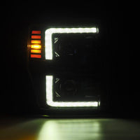 Thumbnail for AlphaRex 08-10 Ford F250-550 PRO-Series Projector headlights Alpha-Black w/Activ Light/Seq Signal