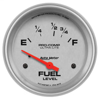 Thumbnail for AutoMeter Gauge Fuel Level 2-5/8in. 16 Ohm(e) to 158 Ohm(f) Elec Ultra-Lite
