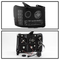 Thumbnail for Spyder GMC Sierra 1500/2500 07-13 Projector Headlights LED Halo- LED Blk Smke PRO-YD-GS07-HL-BSM