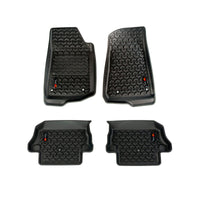 Thumbnail for Rugged Ridge Floor Liner Kit Black F/R 18-20 Jeep Wrangler JL 2Dr