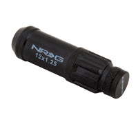 Thumbnail for NRG 700 Series M12 X 1.25 Steel Lug Nut w/Dust Cap Cover Set 21 Pc w/Locks & Lock Socket - Black