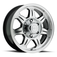 Thumbnail for Raceline 870 Element 12x4in / 5x114.3 BP / 0mm Offset / 3.19mm Bore - Black & Machined Wheel