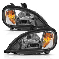 Thumbnail for ANZO 1996-2013 Freightliner Columbia LED Crystal Headlights Black Housing w/ Clear Lens (Pair)