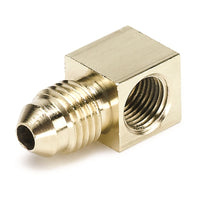 Thumbnail for Autometer 1/8 NPTF Female to-4AN Male Pressure Gauge Adaptor 90 Deg (Brass)