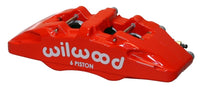 Thumbnail for Wilwood Caliper-Forged Dynapro 6 5.25in Mount-Red-R/H 1.38/1.00/1.00in Pistons .81in Disc