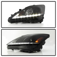 Thumbnail for Spyder Lexus IS 250/350 2006-2010 Projector Headlights DRL Black Smoke PRO-YD-LIS06-DRL-BSM