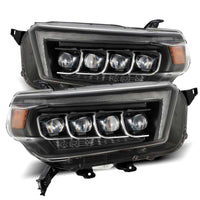Thumbnail for AlphaRex 10-13 Toyota 4Runner NOVA LED Projector Headlights Plank Style Black w/Seq Signal/DRL