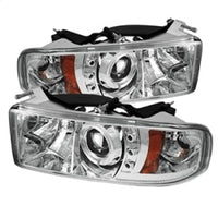 Thumbnail for Spyder Dodge Ram 1500 94-01 94-02 Projector Headlights LED Halo LED Chrm PRO-YD-DR94-HL-AM-C