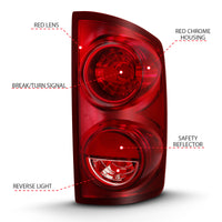 Thumbnail for ANZO 2007-2009 Dodge Ram 1500 Tail Light Red Lens (OE)