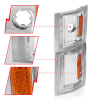 Thumbnail for ANZO 1994-1998 Chevrolet Blazer Corner Lights Clear Lens w/ Amber Reflector