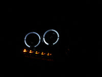 Thumbnail for ANZO 2004-2008 Ford F-150 Projector Headlights w/ Halo and LED Black G2