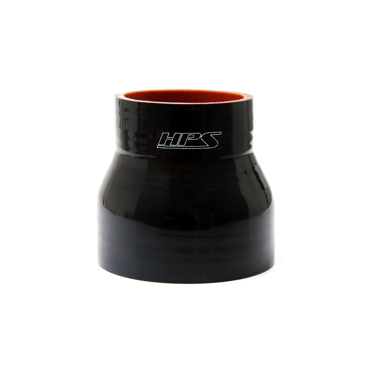 HPS 2.25" - 3" ID , 3" Long High Temp 4-ply Reinforced Silicone Reducer Coupler Hose Black (57mm - 76mm ID , 76mm Length)