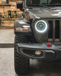 Thumbnail for Oracle Oculus Bi-LED Projector Headlights for Jeep JL/Gladiator JT - Matte Blk - 5500K SEE WARRANTY