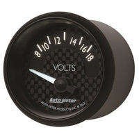 Thumbnail for Autometer GT Series 52mm Short Sweep Electronic 8-18 Volts Voltmeter